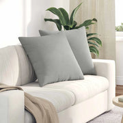 Cuscini da Divano 2 pz-Set di 2 Cuscini per Sofa Grigio chiaro 60 x 60 cm Tessuto 733263