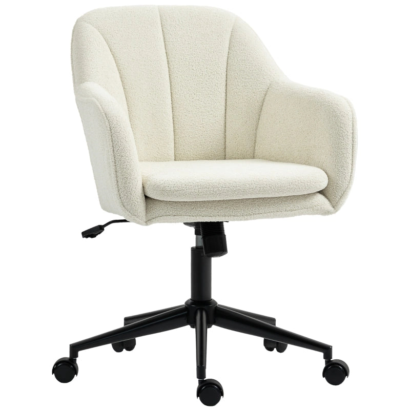 SEDIA Girevole Imbottita 60x63x84-94 cm Poliestere Beige