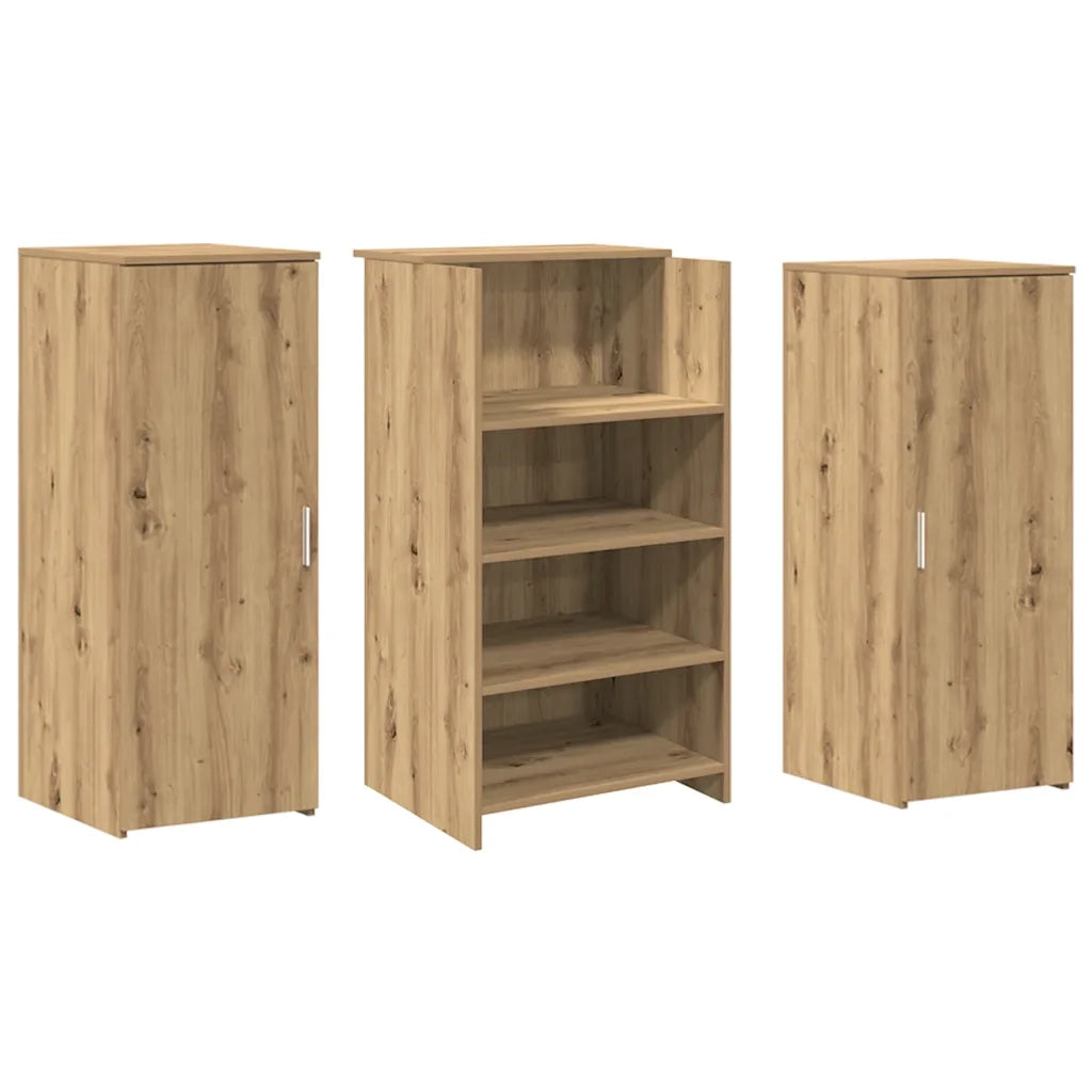 Banco Reception Rovere Artigianale 135x50x103,5cm in Truciolato 3324195
