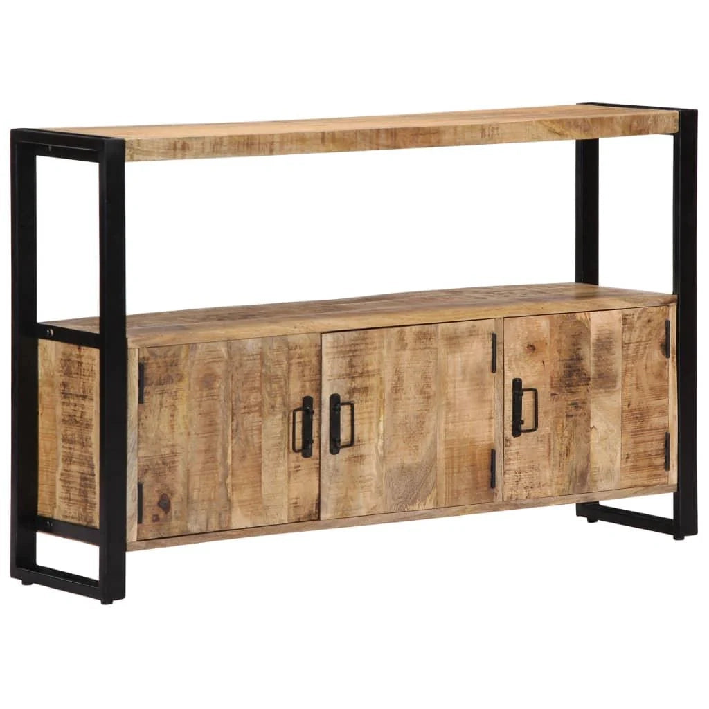 Credenza mobiletto consolle 120 cm legno massello di mango 4402226