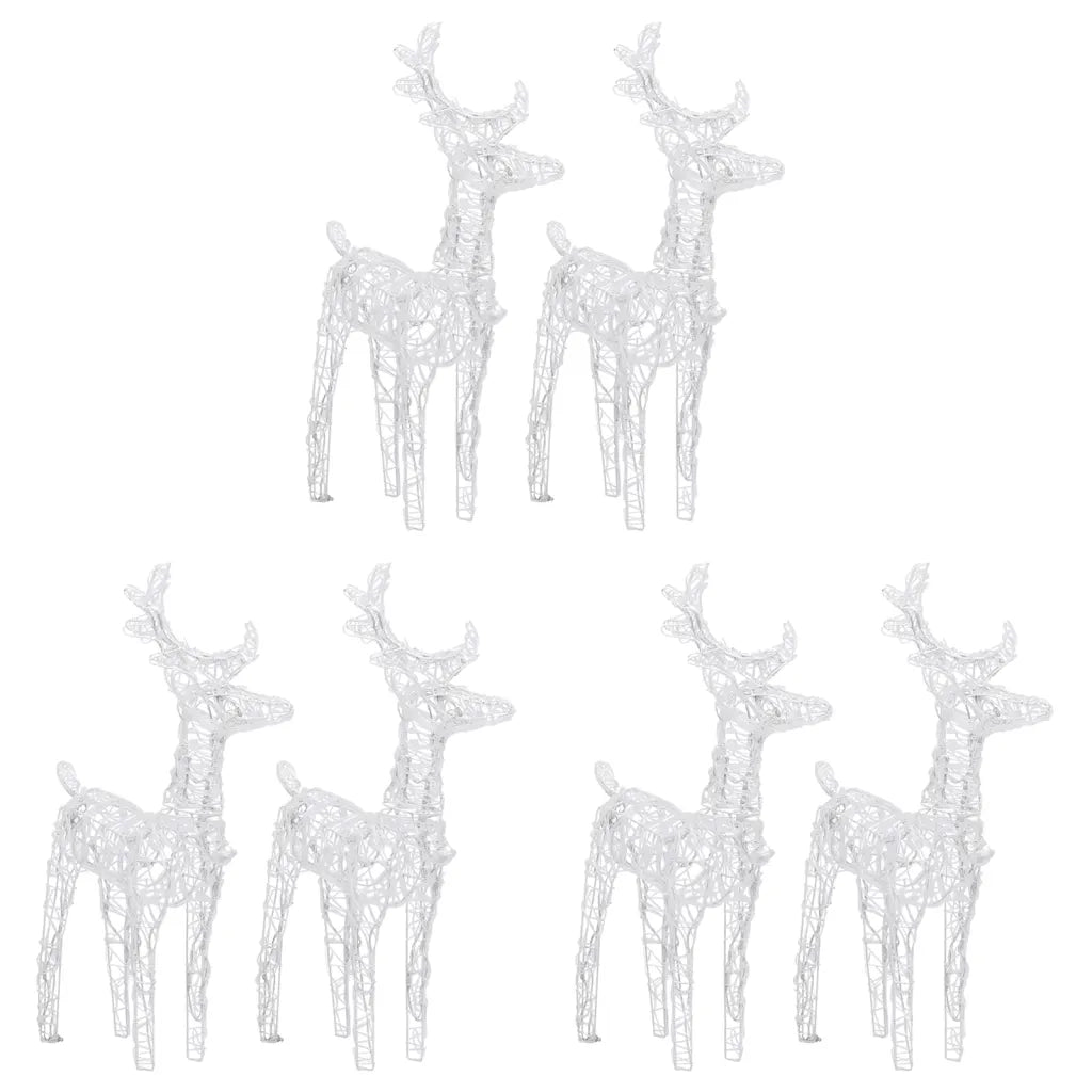 Renne di Natale 6 pz Blu 240 LED-Luci decorative natalizie in Acrilico