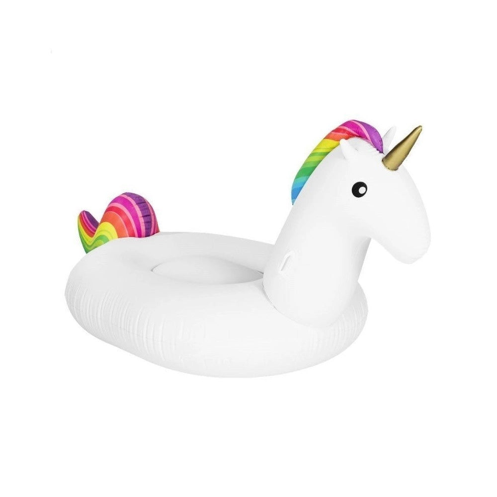Trade Shop - Unicorno Gonfiabile Gigante Isola Materassino Mare Piscina Maxi 224x164 Cm -