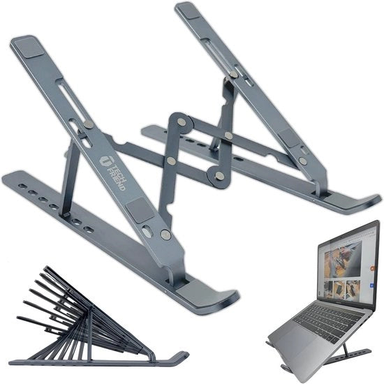 Standaard per Laptop Opvougbile con Ventilazione e Posizione Ergonomica