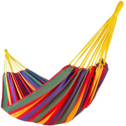 Trade Shop - Amaca Doppia Da Campeggio Matrimoniale Fino 200kg Anti Strappo A Righe 250x160cm -