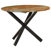Tavolo da Pranzo Rotondo 100x100x75 cm Massello di Recupero 321682