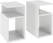 Comodino Elios, Bianco, Set di 2