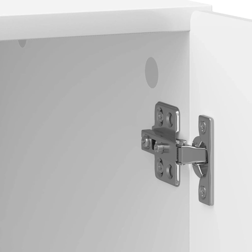 Armadio da Notte 2 pcs Bianco Lucido 43 x 34,5 x 50 cm