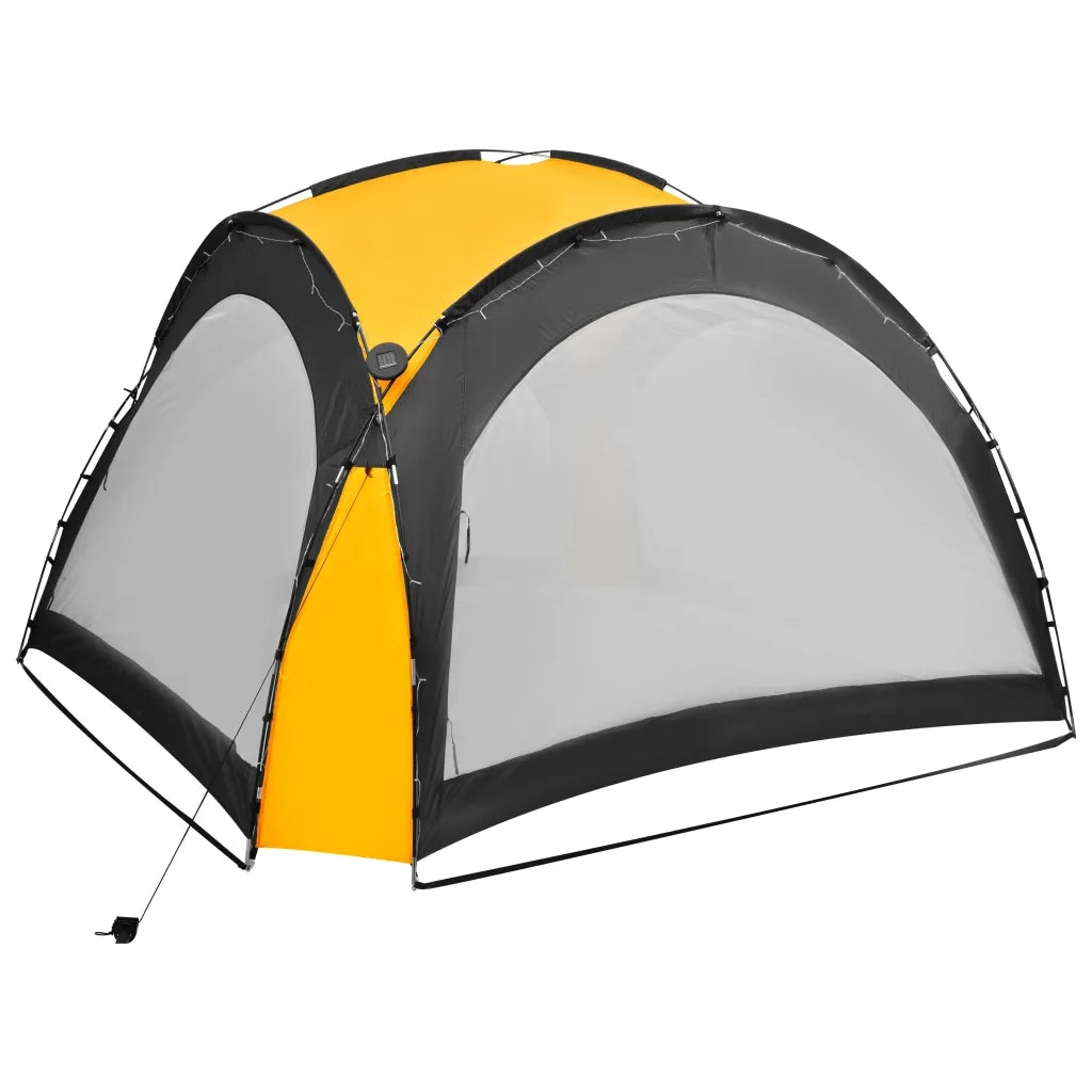 Tenda per Feste con LED e 4 Pareti 3,6x3,6x2,3 m Gialla 92238