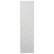 Tappeto decorativo rettangolare in jacquard 80 x 300 cm, grigio chiaro design elegante