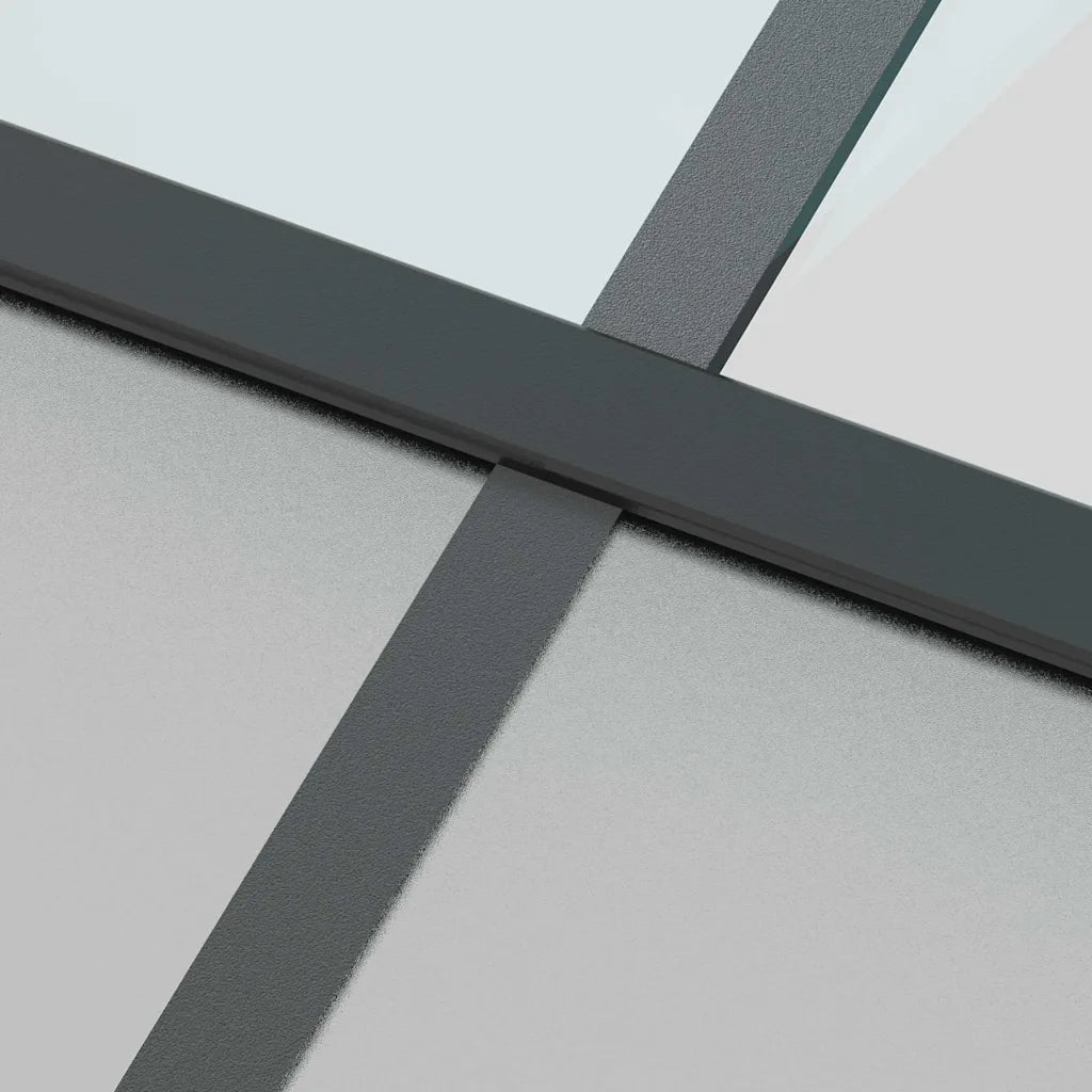 Porta Scorrevole Set Ferramenta Nera 90x205 cm Vetro Temperato 3375839