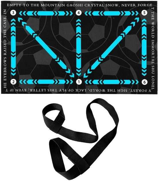 Mat di allenamento per calcio Antislip - 60 x 40 cm - Incluso cavo di tiraggio 155 x 3,8 cm - Mat di allenamento per calcio
