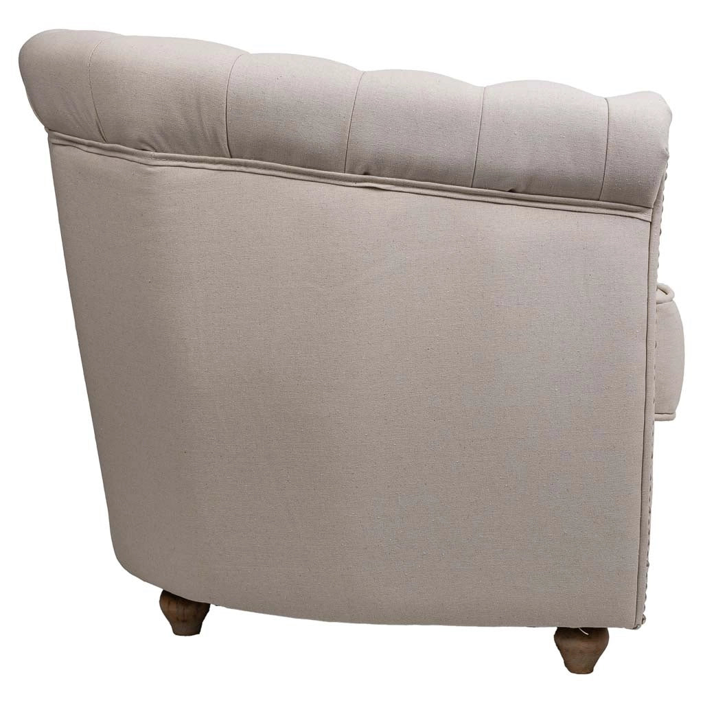 Poltrona imbottita bianca 80x80x48/72h