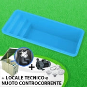 Piscina vetroresina GARDENIA+Locale tecnico+Nuoto controcorrente