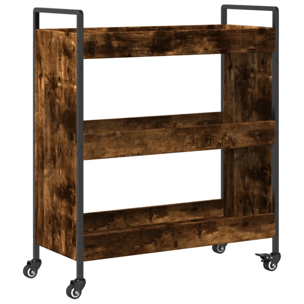 Carrello da Cucina Rovere Fumo 70x30x82 cm in Legno Multistrato CFW3243677