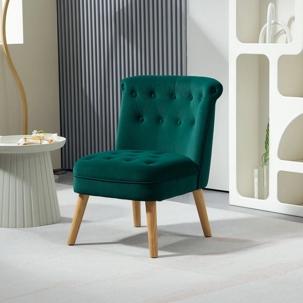Poltrona in velluto reclinabile massaggiante ¨C zephmum ¨C verde 60x66x79 cm