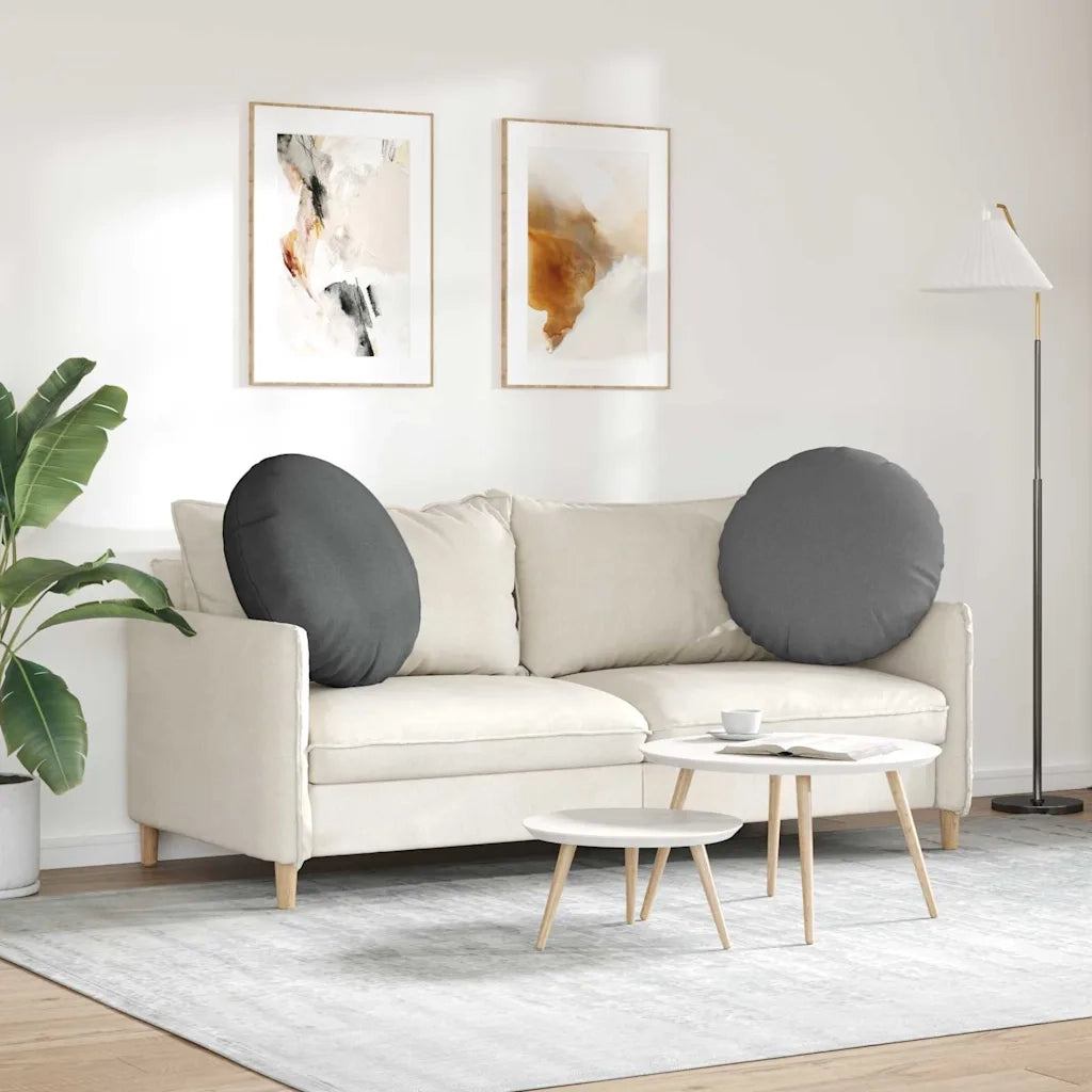 Cuscini per Seduta 2 pz | Cuscini per sedie Grigio scuro ?80 x 29 cm Tessuto