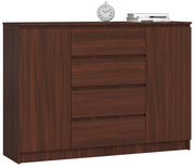 Cassettiera AKORD K140 Wengé 138 cm 2 ante 4 cassetti 138x40x99 cm