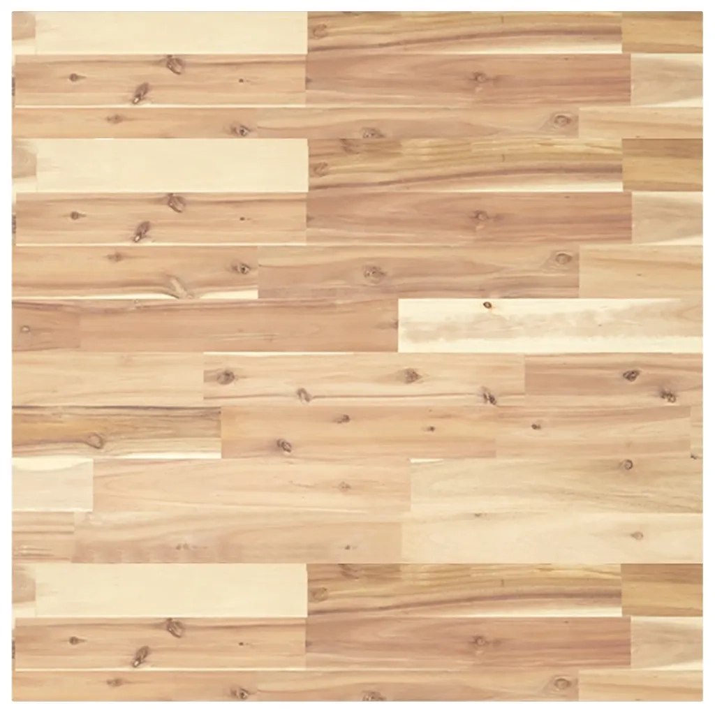 Piano Tavolo Quadrato 70x70x2 cm in Legno Massello di Acacia