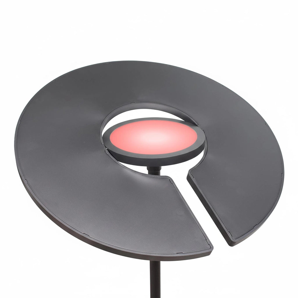 Piantana Nera LED 48W Dimmerabile CCT RGB Lampada da Terra Orientabile 360 gradi Telecomando Luce Ufficio Salotto 2mt