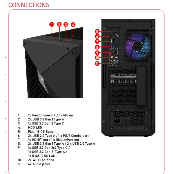 Msi mpg infinite x2 14nug9-468it pc intel® core™ i9 i9-14900kf 64 gb ddr5-sdram 2 tb ssd nvidia geforce rtx 4080 windows 11 home desktop nero - 00-B90421-469