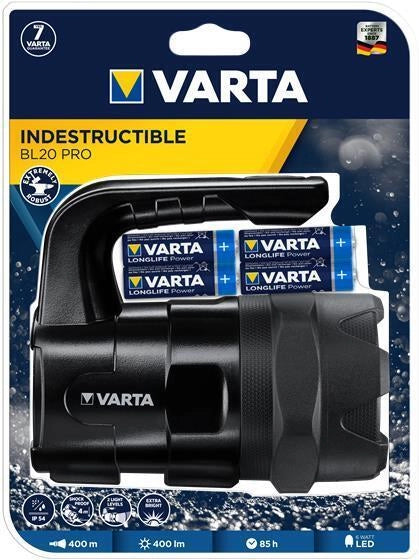 Varta INDESTRUCTIBLE BL20 PRO Nero Torcia a mano LED