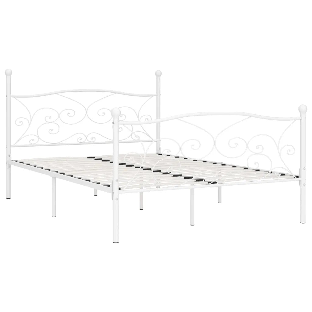 Giroletto con Doghe Bianco in Metallo 160x200 cmcod mxl 73396