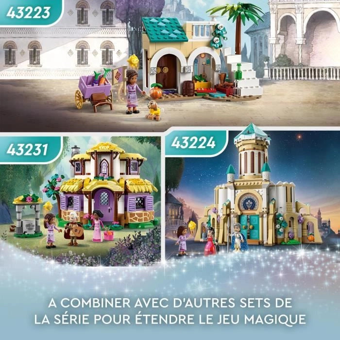 LEGO Disney Wish 43224 Il castello di Re Magnifico, giocattolo del film Wish con Asha, Dahlia e la minifigure di Re Magnifico