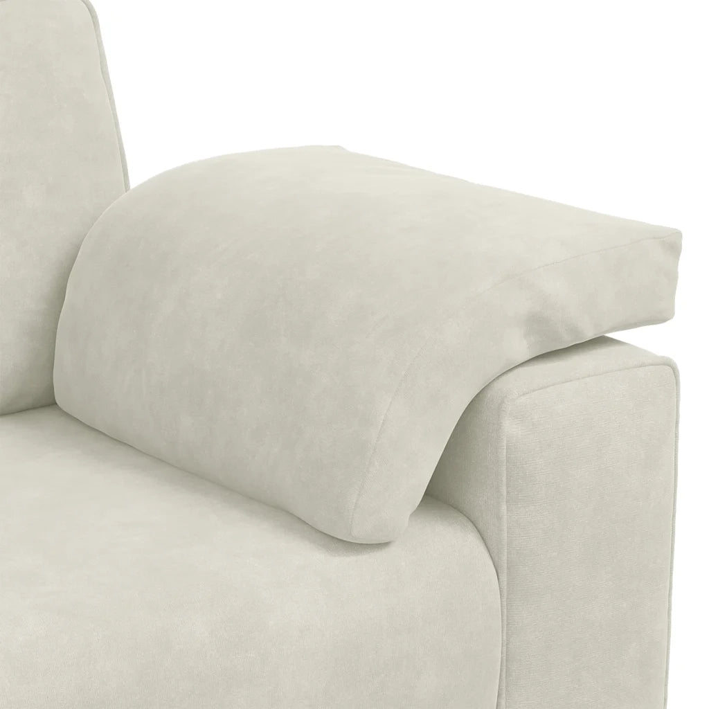 Divano Divanetto Crema 120 cm in Velluto