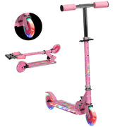 Monopattino per Bambini Pieghevole ¨C zephmum ¨C Rosa 67x30x63/68/73/76 cm