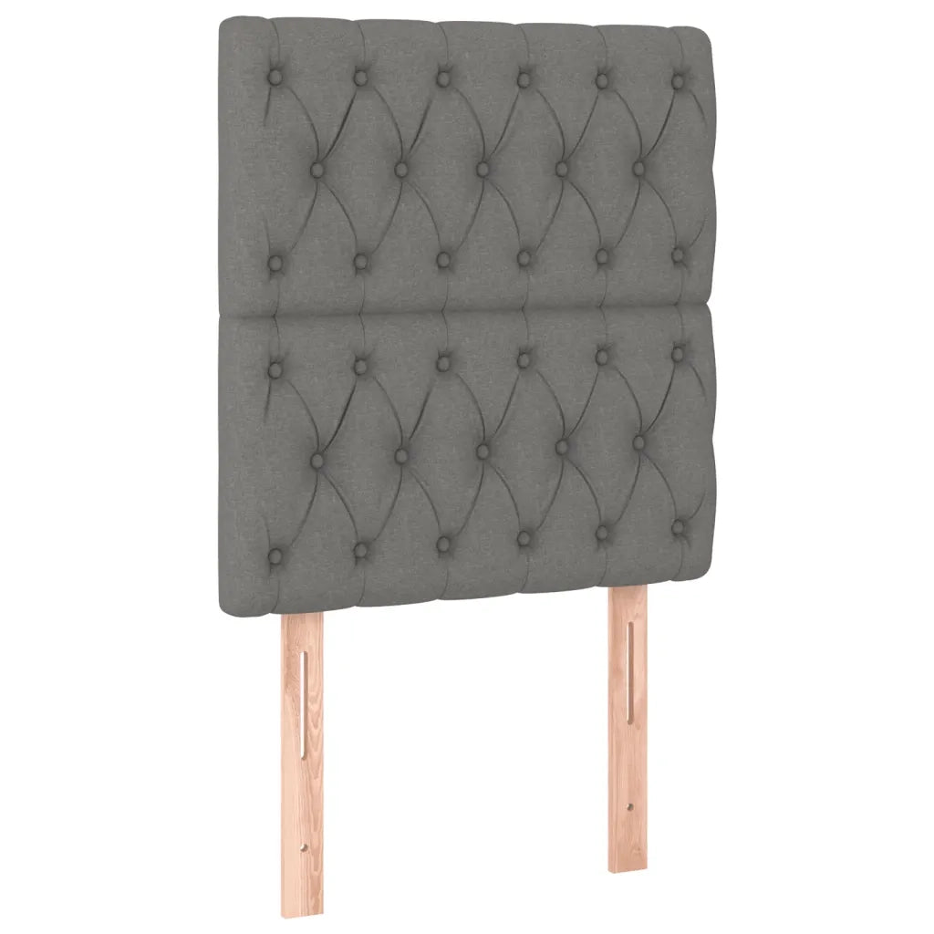 Giroletto a Molle con Materasso Grigio Scuro 80x200 cm Tessuto 3131626