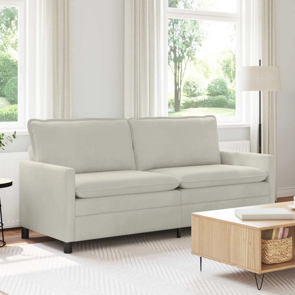 Divano Crema 196 x 81 x 87,5 cm Velluto 42028888