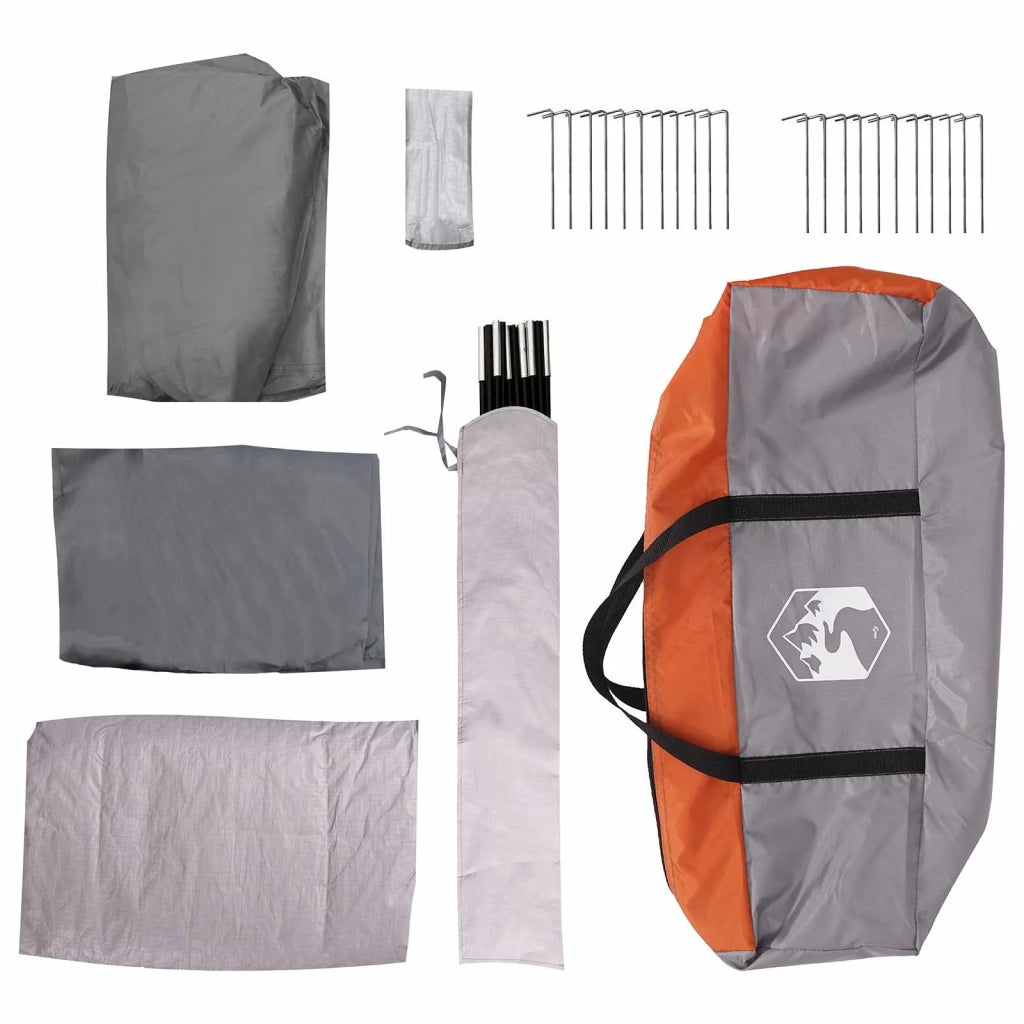 Tenda a tunnel con tetto Grigio e arancione 370 x 275 x 210 cm 42028679