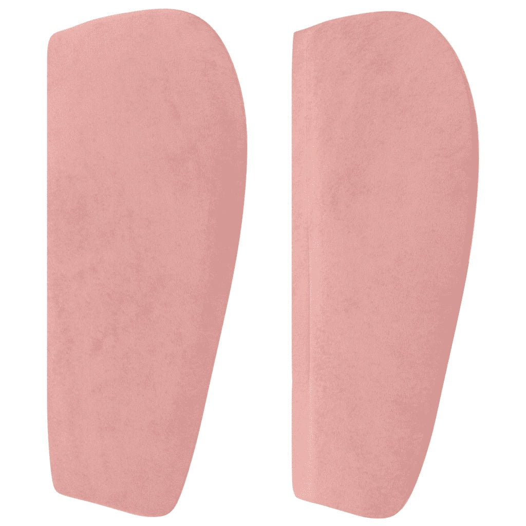Giroletto a Molle con Materasso Rosa 140x200 cm in Velluto 3127498