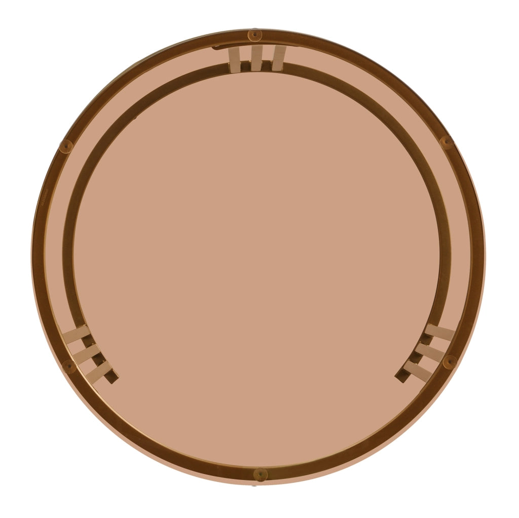Set di 2 tavolini da caffè rotondi con 2 cassetti 70x70x45/50x50x40 cm MDF bianco e vetro marrone
