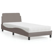 Letto con Materasso Dover Tortora 90x200 cm in Tessuto