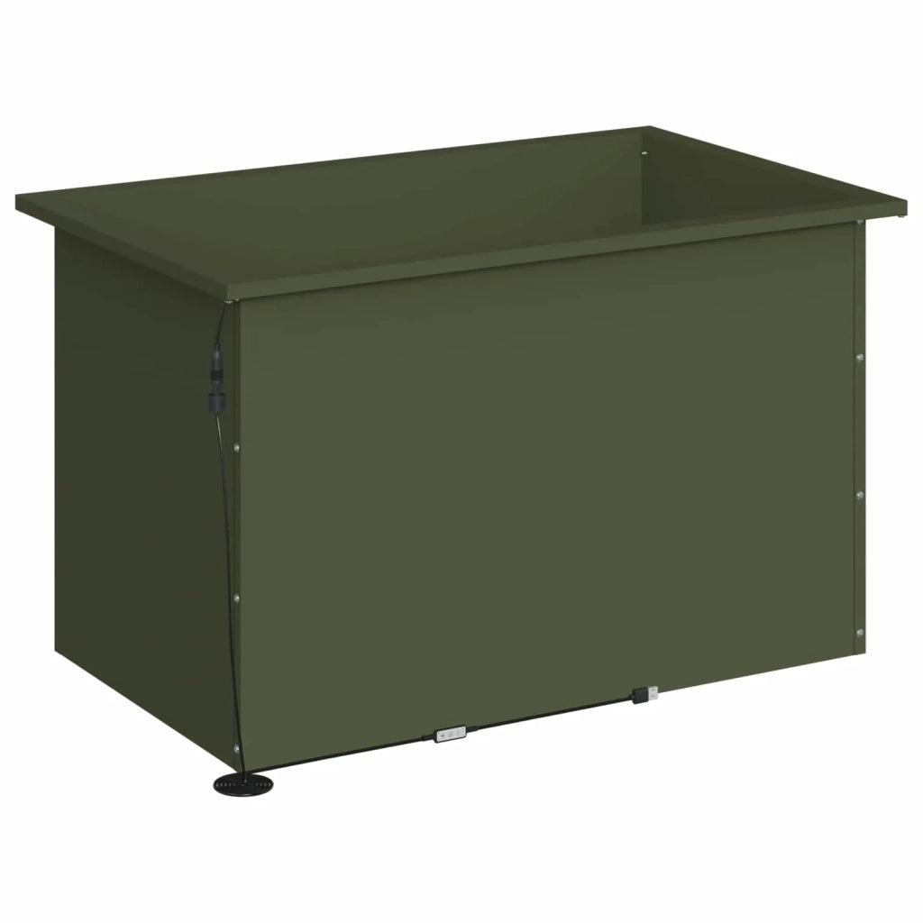 Fioriera da giardino con LED Verde Oliva 50 x 80 x 48 cm 8008216