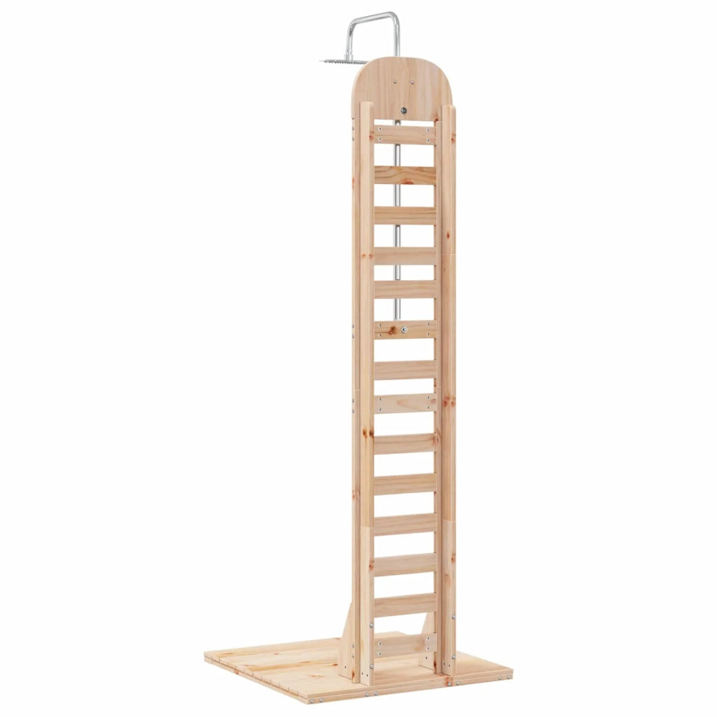 Doccia da esterno 223 cm Legno massello di pino e acciaio inox 886328