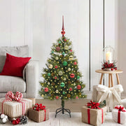 Albero di Natale artificiale pieghevole con coni Verde 120 cm 3395079
