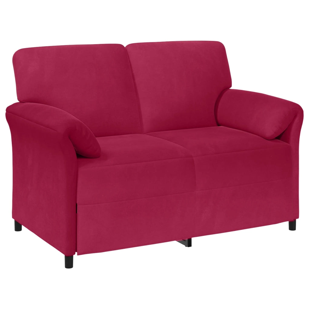 Set di divani 2 pz Rosso Vino Velluto 3424890