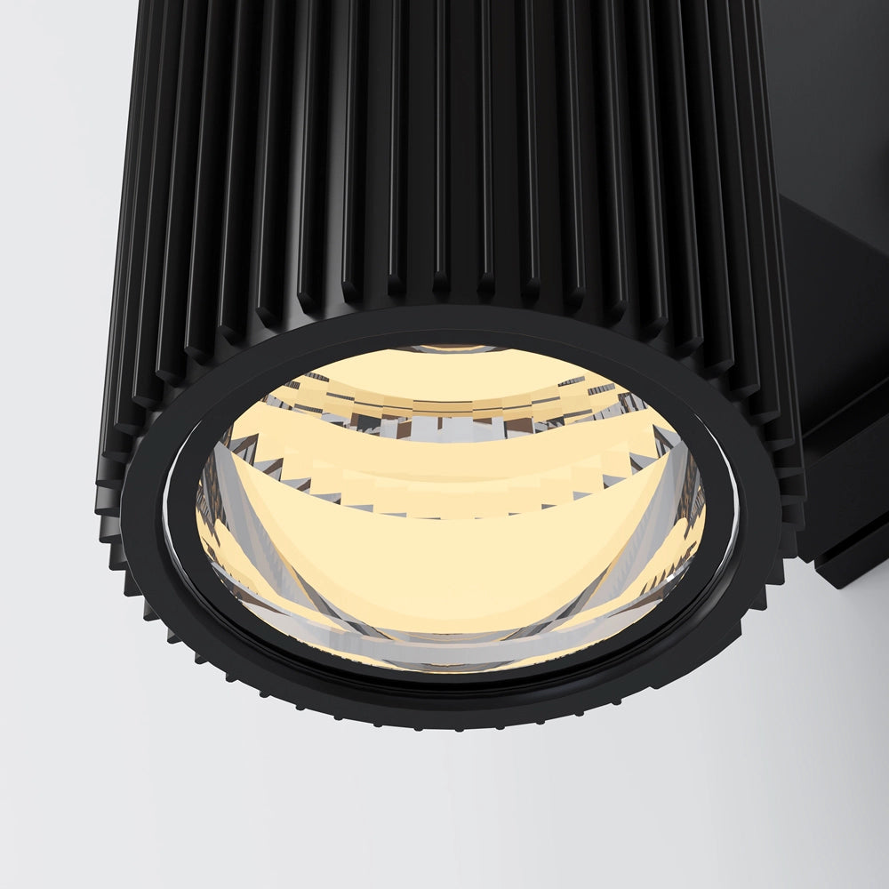 Lampada Da Parete Moderna Da Esterno Metallo Nero Luce2E27 60W Ip54