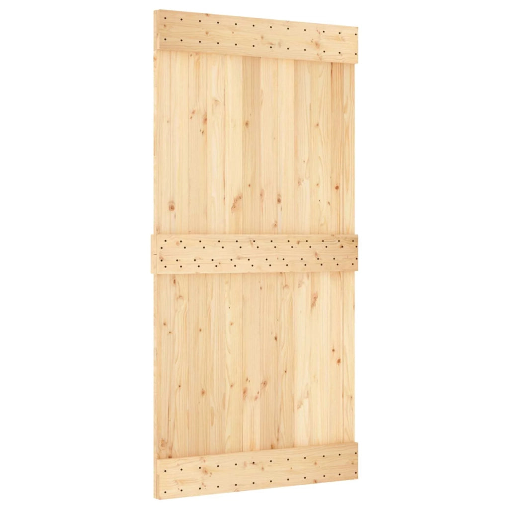 Porta scorrevole Naturale e Bianco 100 x 210 cm 3445031