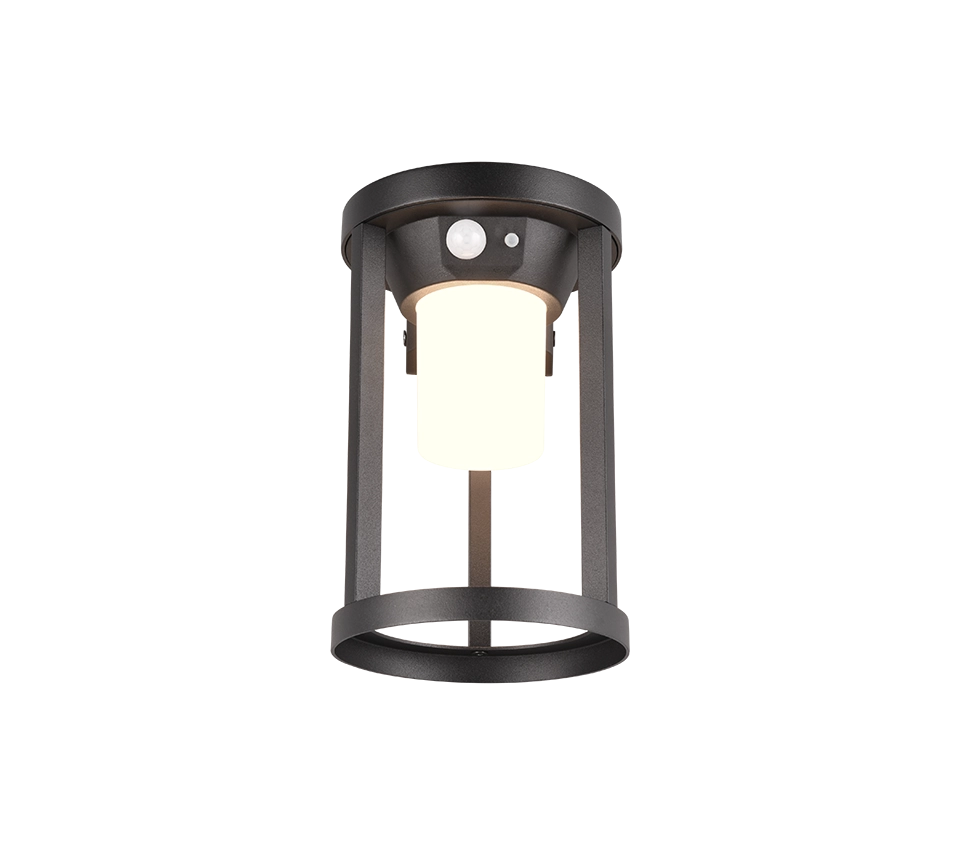 Applique LED, alluminio, nero opaco, 12,5x20,5x12,5 cm, Carmo