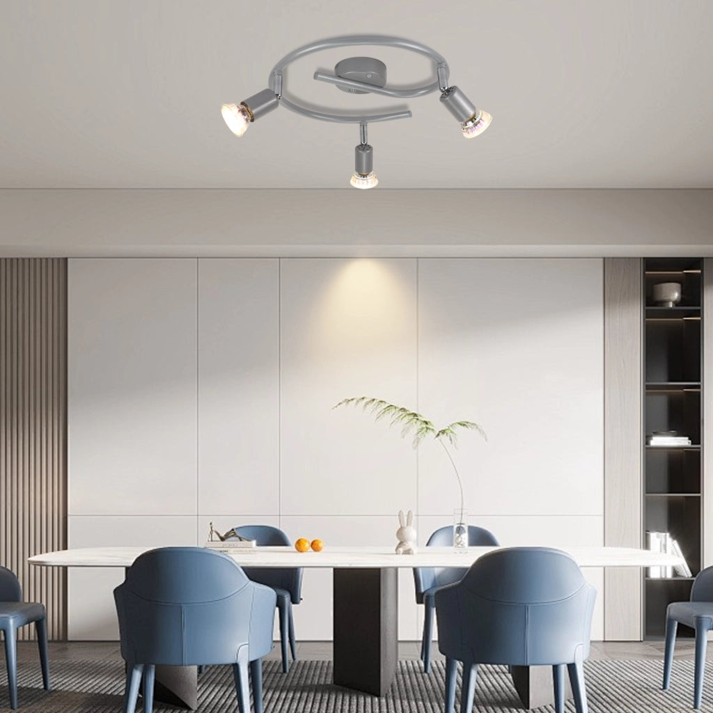 ZMH Faretto da soffitto 3 fiamme GU10 moderni per corridoio con lampadina inclusa