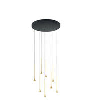 Lampada a Sospensione Susa Ø500mm LED 40W 3540lm 3000K Dimmerabile in metallo Nero e Ottone - Struttura Elegante IP20 Classe 1