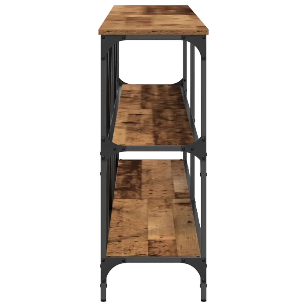 Tavolo consolle con lo scaffale Legno vecchio 200 x 30 x 75 cm 863445