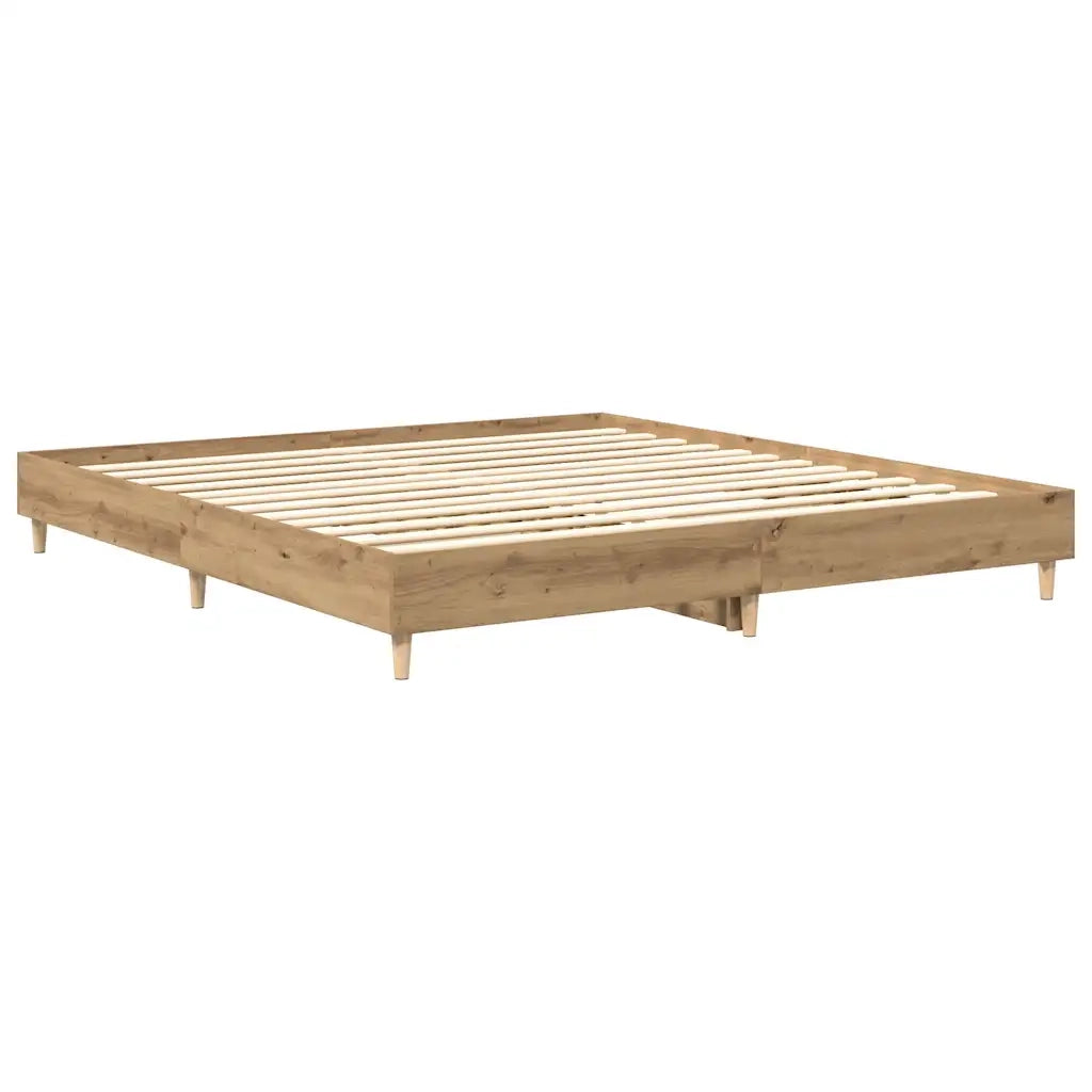 vidaXL Giroletto senza Materasso Rovere Artigianale 160x200 cm