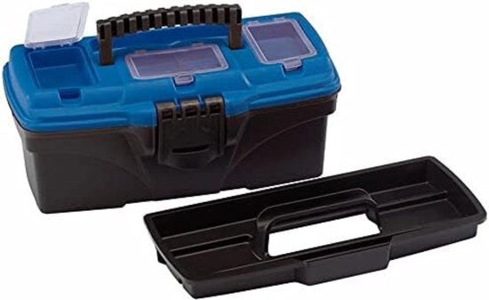 Cassa degli strumenti vuota - Borsa degli strumenti vuota - Borsa degli strumenti - 31x14,5x25cm - Nero|Blu