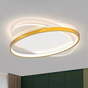 Trade Shop - Plafoniera Led 28 W Rotonda Oro Moderno Lampadario Soffitto Luce Naturale 71019 -