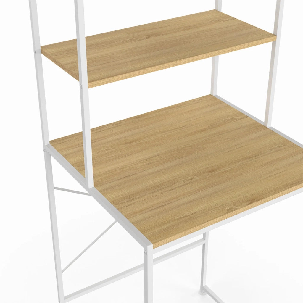 IDMarket - Scaffalatura DETROIT in metallo bianco sopra la lavatrice