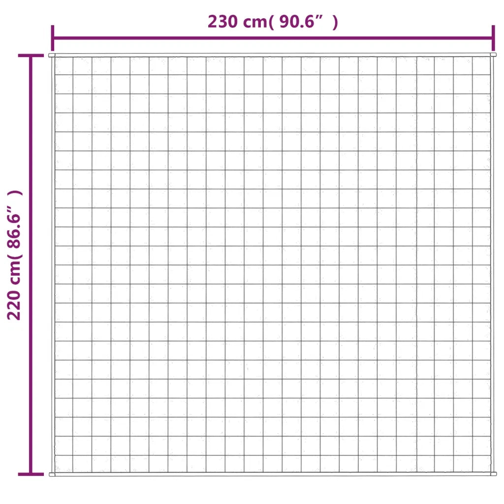 Coperta Ponderata Grigia 220x230 cm 11 kg Tessuto 3154843